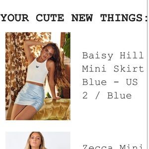 Princess Polly Blue Skirt